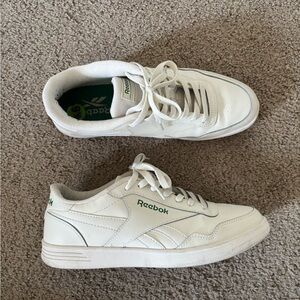 Reebok Classic White and Green Sneakers